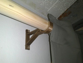 curtain rod hanger 1 14 decor 3d household mount part prusa 3d print model - Mito3D