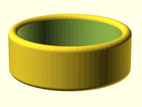 personalizável anel de borda redonda anéis personalizador sistemas jóias openscad paramétrico casamento 3d print model - Mito3D