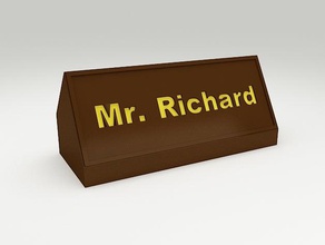 desk name plate other customizer 3d print model - Mito3D
