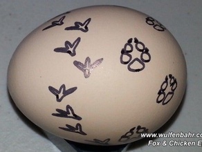 fox pollo pistas de edad 2d art huevo-bot eggbot la granja el folclore 3d print model - Mito3D