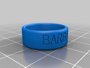 my customized ring barbara rings 3d print model - Mito3D