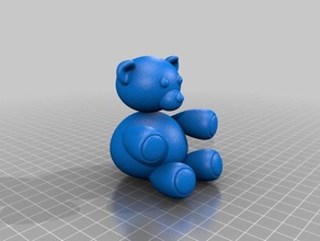 doce de pelúcia 3d impressão impressionante urso um ursinho brinquedo 3d print model - Mito3D