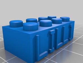personalizzato lego block necklacekeychain lilli costruzione giocattoli 3d print model - Mito3D