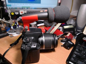 ayarlanabilir hotshoe mikrofon tutucu kamera ses dslr mount 3d print model - Mito3D