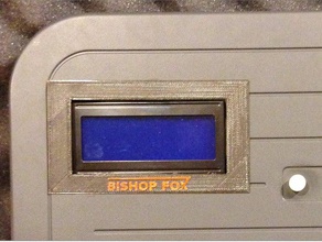 lcd de la placa frontal del 20x4 tastic rfid ladrón electrónica bisel el obispo fox cubierta pantalla piratería hid hacking 3d print model - Mito3D