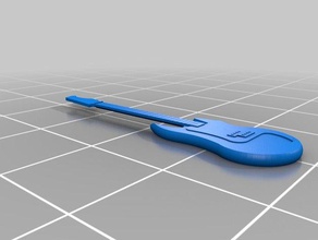 wenig Gitarre Musik kleine 3d print model - Mito3D