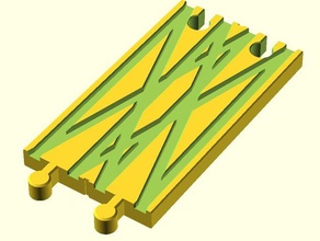 Spielzeug Holz Bahn spielzeug holzeisenbahn schienen kreuzung weiche brio thomas ikea ebay kompatibel mechanisch ist 3d print model - Mito3D