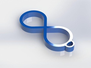 infinity keychain art 3d print model - Mito3D