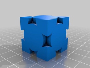 face-centered cubic lattice Physik & Astronomie crystal fcc Gitter space-filling Modell 3d print model - Mito3D