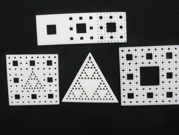 triángulos de sierpinski alfombras matemáticas art openscad 3D print model - Mito3D