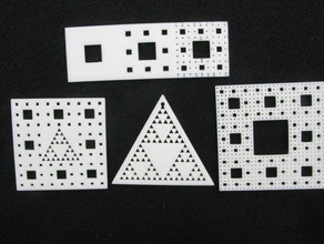 triângulos de sierpinski tapetes matemática a arte openscad 3d print model - Mito3D