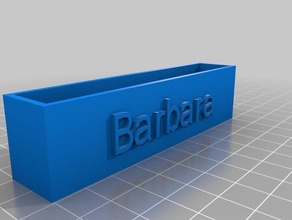 barbara de negocios titular la tarjeta oficina personalizado 3d print model - Mito3D