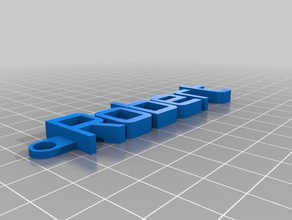 robert my customized message keychain organization 3d print model - Mito3D