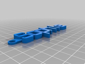 sophie my customized message keychain organization 3d print model - Mito3D