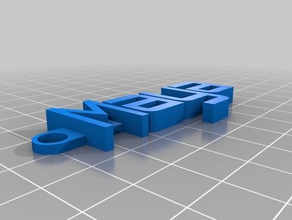 maya my customized message keychain organization 3d print model - Mito3D