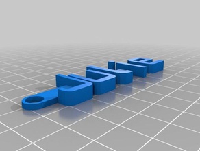 julie my customized message keychain organization 3d print model - Mito3D