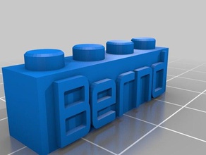 bernd-my customized lego block necklacekeychain construction toys 3d print model - Mito3D