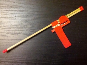 semi auto rubber band gun mechanical toys rubberband 3d print model - Mito3D