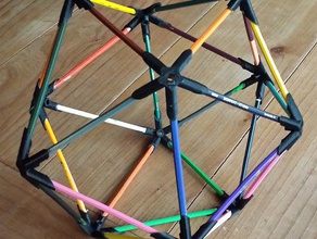 pencil construction iscahedron builder puzzles 3d print model - Mito3D
