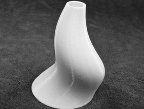 personalizable cuerno las esculturas cónicos personalizador cilíndrica twisted 3d print model - Mito3D