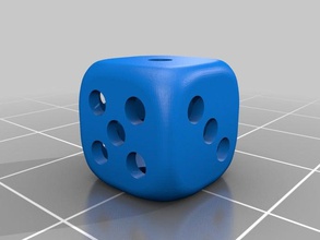 dice 6 faces faced brick cube digit digits game hollow play 3d print model - Mito3D