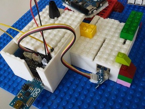 lego-compatible arduino ethernet case electronics 3d print model - Mito3D
