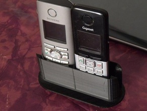 double-siemens-téléphone-titulaire bureau 3d print model - Mito3D