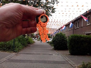 Hollandalı aslan Anahtarlık araçlar Hollanda turuncu 2014 kelimesi Şampiyonası Dünya 3d print model - Mito3D