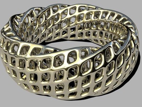 parametric grid bangle bracelets 3d print model - Mito3D