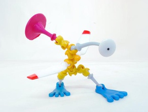 ogo do disco construção brinquedos articulação de esfera bild esporte trompete 3d print model - Mito3D