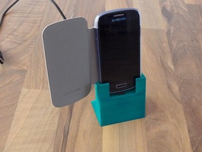 s3 mini handyhalterung mit anschluss mappe móvil teléfono 3d print model - Mito3D