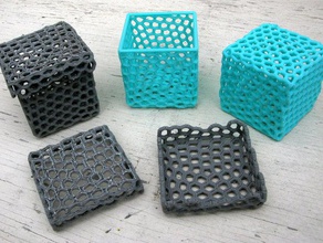 box made hexagons math art openscad 3d print model - Mito3D
