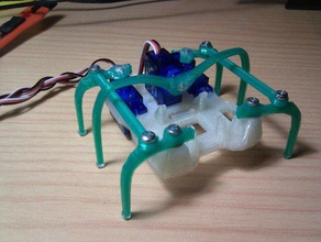 gedruckte Mikro-hexapod-Platte-code in der Robotik arduino Oszillatoren plastic valley printbot uam 3d print model - Mito3D