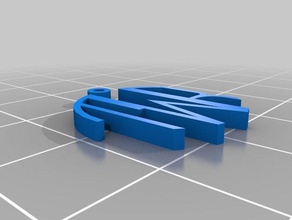 my customized monogram pendant twr jewelry 3d print model - Mito3D