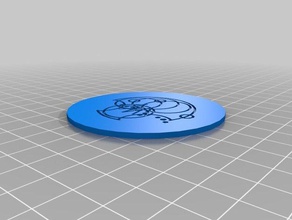 meu personalizados circular gallifreyan moeda moedas emblemas 3d print model - Mito3D