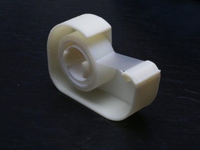 tape dispenser one piece household supplies 3d freecad printed springs teeth scotch single print supportless cutter useful 3d print model - Mito3D