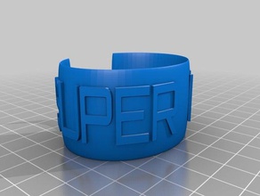 my customized ellipse message band bracelets 3d print model - Mito3D