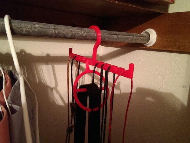 bolo tie hanger - Organisation customizer openscad string-Krawatte western Krawatte 3D print model - Mito3D