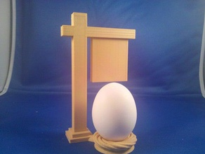 white fence farm uovo titolare sculture 3d print model - Mito3D