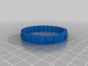 d'anniversaire les bracelets personnalisé 3d print model - Mito3D