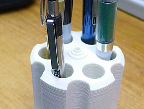 pistolet cylindre stylo porte-crayon de l'organisation 6 3d print model - Mito3D
