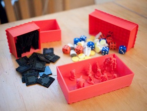 box pocket dungeon toy game accessories boardgame container openscad tray 3d print model - Mito3D
