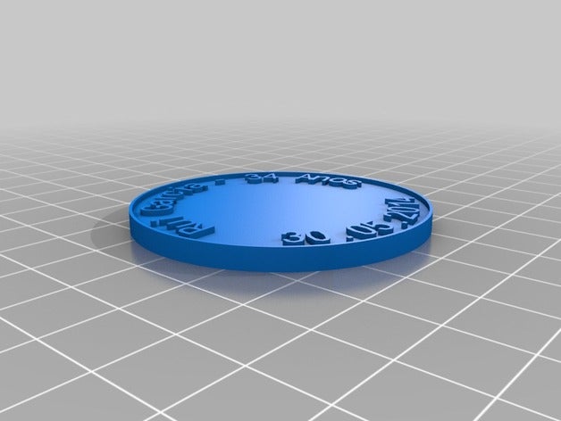moeda rui moedas emblemas personalizado 3D print model - Mito3D