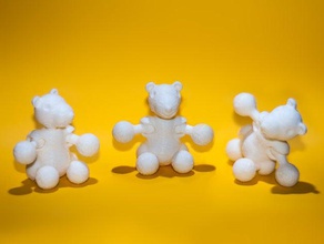 ayı oyuncaklar oyunlar hayvan sevimli hızlı komik gadget oyuncak önceden toplandı kısa küçük 3d print model - Mito3D