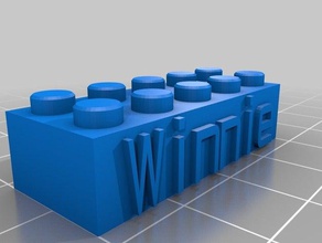 winnie lego block necklacekeychain Bau - Spielzeug angepasst 3d print model - Mito3D