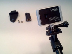 gopro mic stand mount personalizzabile la fotocamera customizer il microfono fusto mictand 3d print model - Mito3D