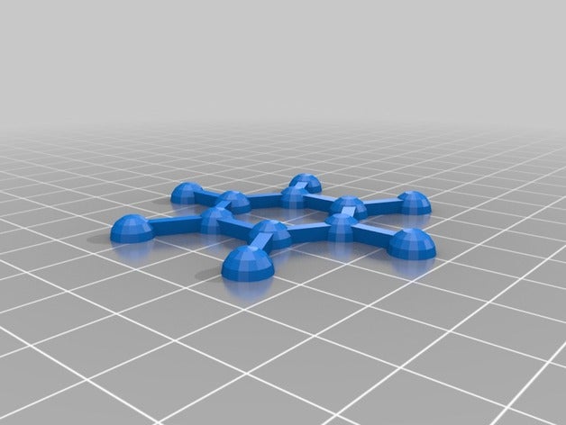 benzene molecola modelli 3D print model - Mito3D