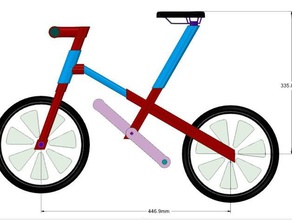 simple bicycle vehicles 3d print model - Mito3D
