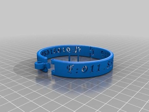 alegria banda 2014-1 pulseiras personalizado 3d print model - Mito3D