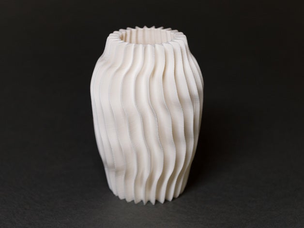 yivli vazo dekor 3D print model - Mito3D